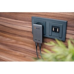 Verbatim, Ładowarka Essentials Slim GaN USB-C1 PD 3.0 , USB-C2 PD 3.0, szara, 65W