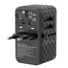 Verbatim, Adapter podróżny World-to-World UTA-06 GaN III 2x USB-C PD, QC 4+,  2x USB-A QC 3.0, czarny, 100 W