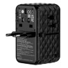 Verbatim, Uniwersalny adapter podróżny CNT-02 GaN III 3x USB-C PD QC 4+, 1x USB-C kabel, 1x USB-A QC, czarny, 85W