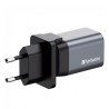 Verbatim, Ładowarka GaN USB 3.0, USB C, szara, 35 W, wymienne końcówki  C,G,A