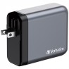 Verbatim, Ładowarka GaN USB 3.0, USB C, szara, 140 W, wymienne końcówki  C,G,A