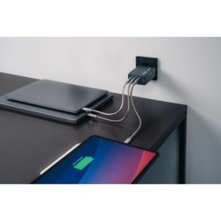 Verbatim, Ładowarka GaN USB 3.0, USB C, szara, 240 W, wymienne końcówki C,G,A