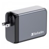 Verbatim, Ładowarka GaN USB 3.0, USB C, szara, 240 W, wymienne końcówki  C,G,A