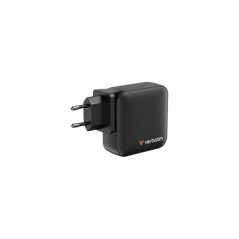 Verbatim, Ładowarka GaN USB 3.0, USB C, szara, 165 W, wymienne końcówki  C,G,A