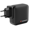 Verbatim, Ładowarka GaN USB 3.0, USB C, szara, 165 W, wymienne końcówki  C,G,A