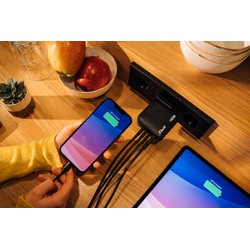 Verbatim, Ładowarka GaN USB 3.0, USB C, szara, 165 W, wymienne końcówki  C,G,A
