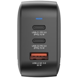 Verbatim, Ładowarka GaN USB 3.0, USB C, szara, 70W, wymienne końcówki  C,G,A