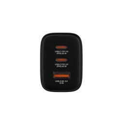 Verbatim Essentials, Ładowarka sieciowa GaN USB-A QC 3.0, 2 USB-C PD 3.0, czarna, 65W