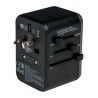 Verbatim, Adapter podróżny World-to-World Verbatim UTA-04 USB-A, USB-C, czarny, 61 W