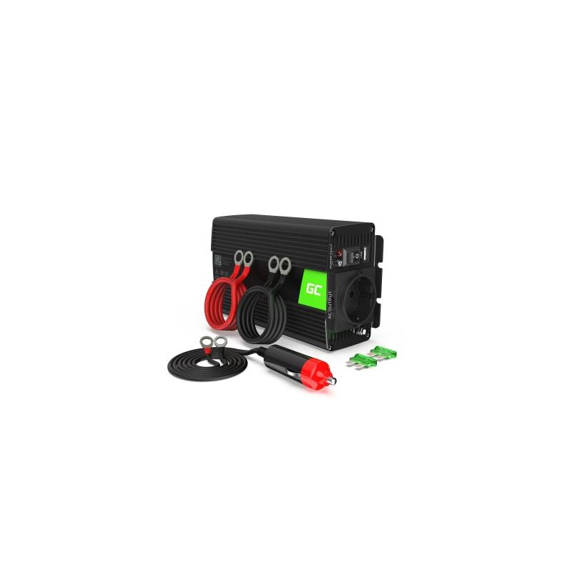 Green Cell power falownik 24V to 230V 300W/600W zmodyfikowane sine wave