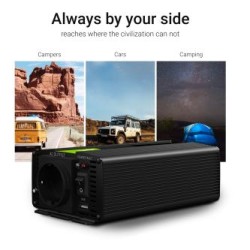 Green Cell power falownik 12V to 230V 150W/300W modyfikowana sinusoida