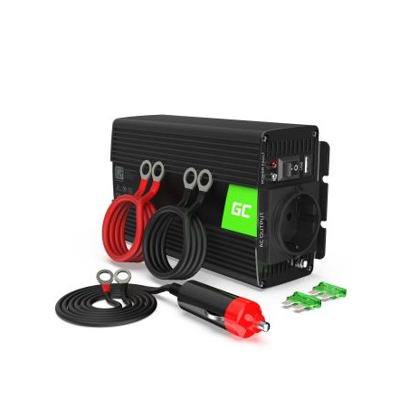 Green Cell power falownik 12V to 230V 500W/1000W czysta sinusoida