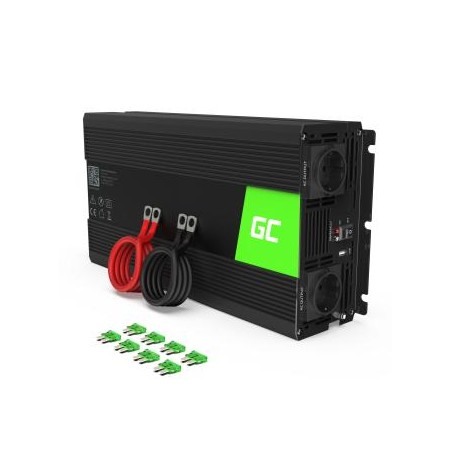 Green Cell power falownik 24V to 230V 1500W/3000W czysta sinusoida