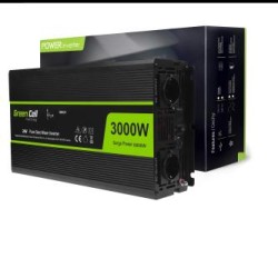 Green Cell power falownik 24V to 230V 3000W/6000W czysta sinusoida