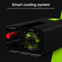 Green Cell power falownik 24V to 230V 1000W/2000W modyfikowana sinusoida