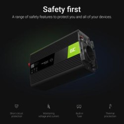 Green Cell power falownik 24V to 230V 1000W/2000W modyfikowana sinusoida