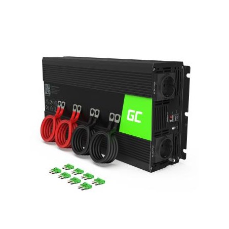 Green Cell power falownik 24V to 230V 3000W/6000W modyfikowana sinusoida