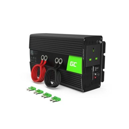 Green Cell power falownik 24V to 230V 1000W/2000W modyfikowana sinusoida UK PLUG