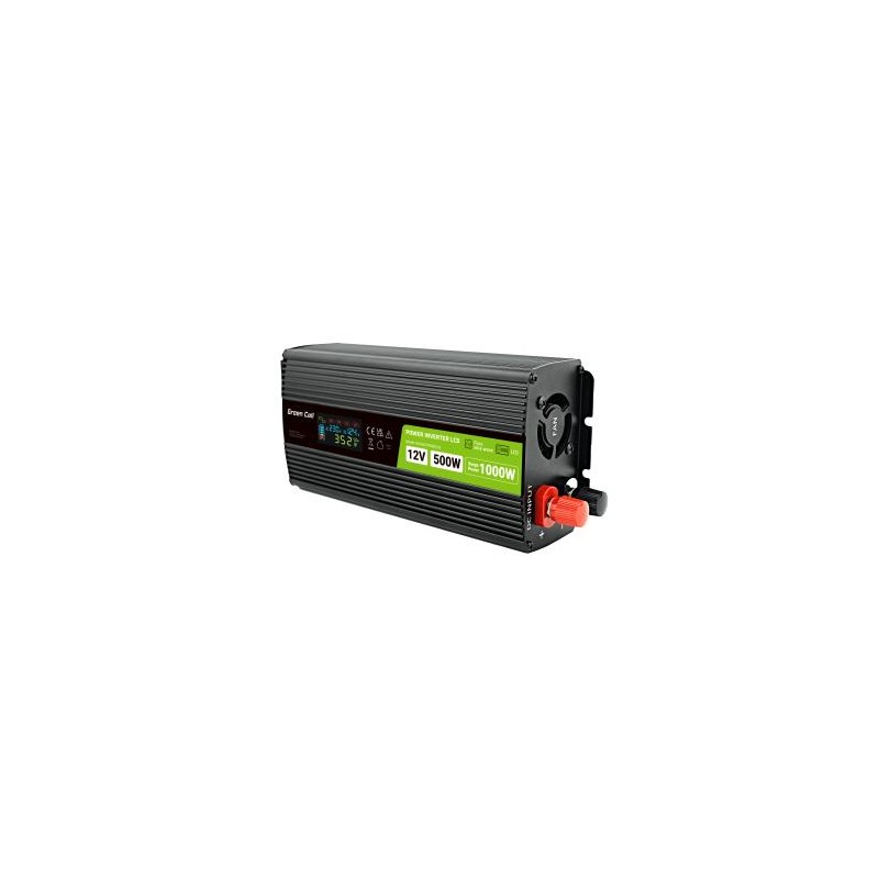Auto power falownik Green Cell®® 12V to 230V, 500W/1000W