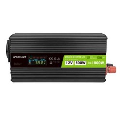 Auto power falownik Green Cell®® 12V to 230V, 500W/1000W