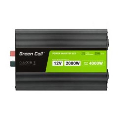 Green Cell PowerInverter LCD 12 volt 2000W/40000W Auto falownik z display - czysta sinusoida
