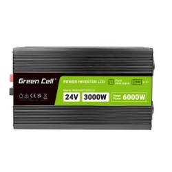 Green Cell PowerInverter LCD 24 V 3000W/60000W vehicle falownik z display - czysta sinusoida