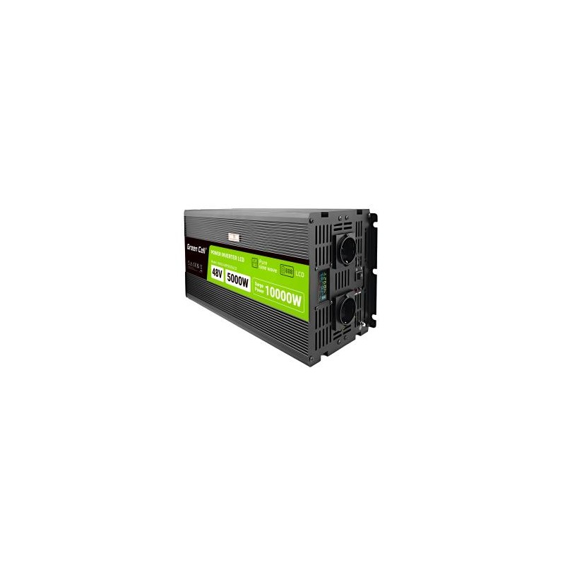 Green Cell PowerInverter LCD 48V 5000W/10000W Auto falownik  - czysta sinusoida