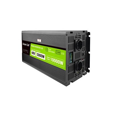 Green Cell PowerInverter LCD 48V 5000W/10000W Auto falownik  - czysta sinusoida
