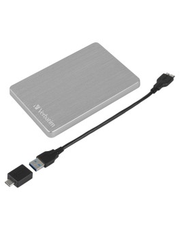 Verbatim Store 'n' Go ALU Slim zewnętrzny dysk twarde 2 TB 2.5" USB Type-C 3.2 Gen 1 (3.1 Gen 1) Srebrny