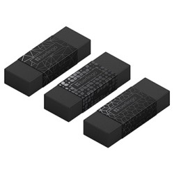 Berlingo, gumka do gumowania Eco-PVC, czarna, 30szt, Double Black
