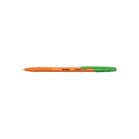 Berlingo, pióro kulkowe, zielony, 50szt, 0.7mm, Tribase orange