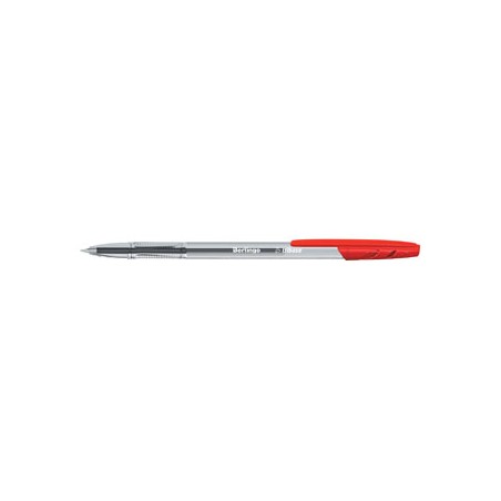 Berlingo, pióro kulkowe, czerwony, 50szt, 1mm, Tribase