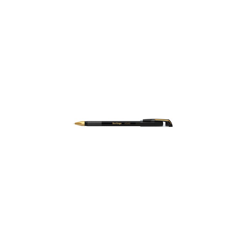 Berlingo, pióro kulkowe, czarne, 12szt, 0.7mm, XGOLD