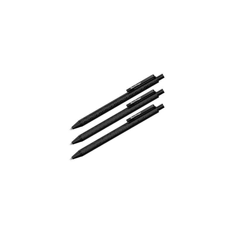 Berlingo, długopis automatyczny kulkowe, niebieskie, 24szt, 0.7mm, Double black