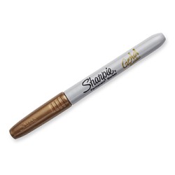 Sharpie, pisak Metallic, złoty, 12szt, 1.4mm, stały atrament, EOL
