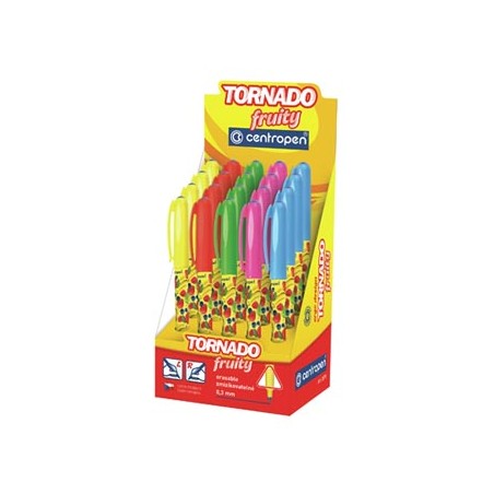 Centropen, zestaw Tornado 2675, niebieski, 20szt, 0.3mm, zmazwyalny, zapachowy,  FRUITY / OWOCOWY