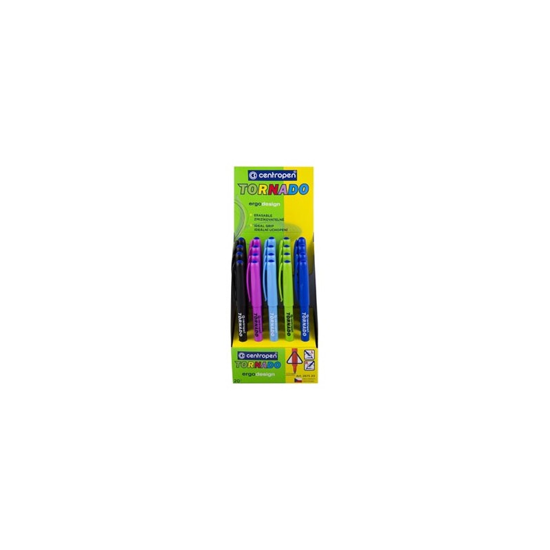 Centropen, zestaw Tornado 2675, niebieski, 20szt, 0.3mm, zmazywalny