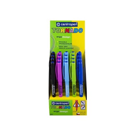 Centropen, zestaw Tornado 2675, niebieski, 20szt, 0.3mm, zmazywalny