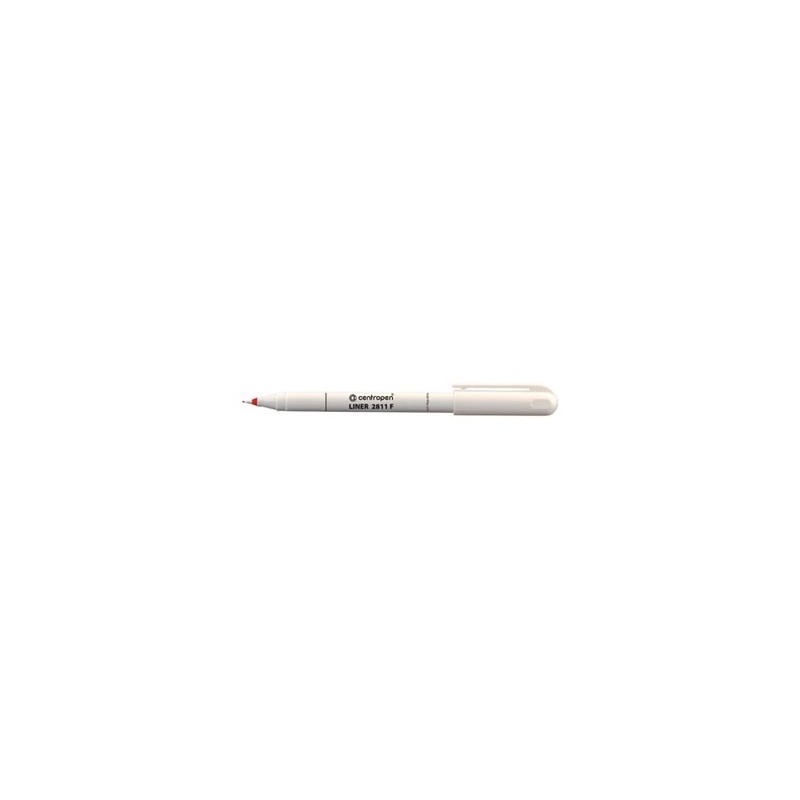 Centropen, cienkopis 2811, czerwony, 10szt, 0.3mm, plastikowa końcówka, cena za 1 szt