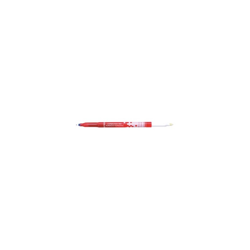 Centropen, korektor w piórze 3649, niebieskie, 50szt, 0,5/1,2mm, 2 w 1 pióro i zmazik