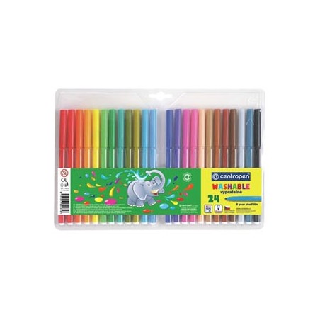 Centropen, zestaw przyborów do malowania 7790, color, 24szt, 1mm, cylindryczna końcówka odporna na nacisk