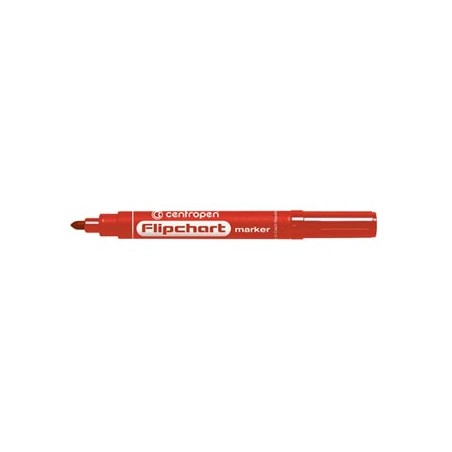 Centropen, flipchart marker 8550, czerwony, 10szt, 2.5mm, cena za 1 szt