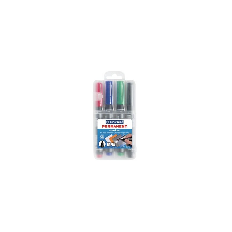 Centropen, marker 8576, color, 4szt, 1-4,6mm, na bazie alkoholu