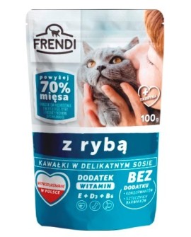 FRENDI Kawałki w sosie z rybą - mokra karma dla kota - 100 g