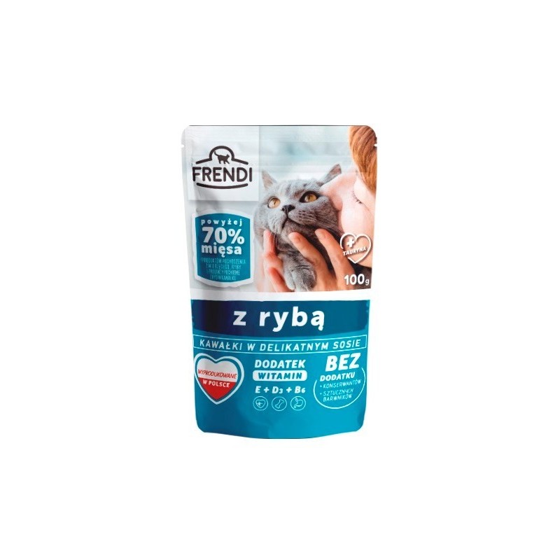 FRENDI Kawałki w sosie z rybą - mokra karma dla kota - 100 g