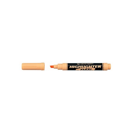 Centropen, zakreślacz 8542, pomarańczowy, 10szt, 1-5mm, pastelowy, super elastyczną końcówka, cena za 1szt