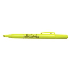Centropen, zakreślacz 8722, żółty, 10szt, 1.4mm, ścięta końcówka