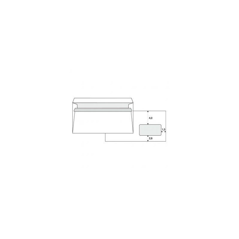 Koperta samoprzylepna/y, 110 x 220mm, biała, pocztowa, DL z okienkiem, 1000szt.