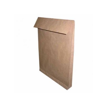 Torba na zakupy B4, 250 x 353mm, brązowa, Krpa, zawijane dno, z klapką