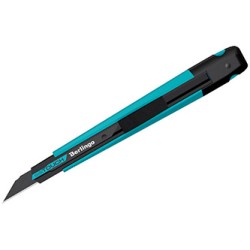 Nożyk do papieru SilkTouch ergonomiczna, niebieski, 9mm, 1szt. Berlingo